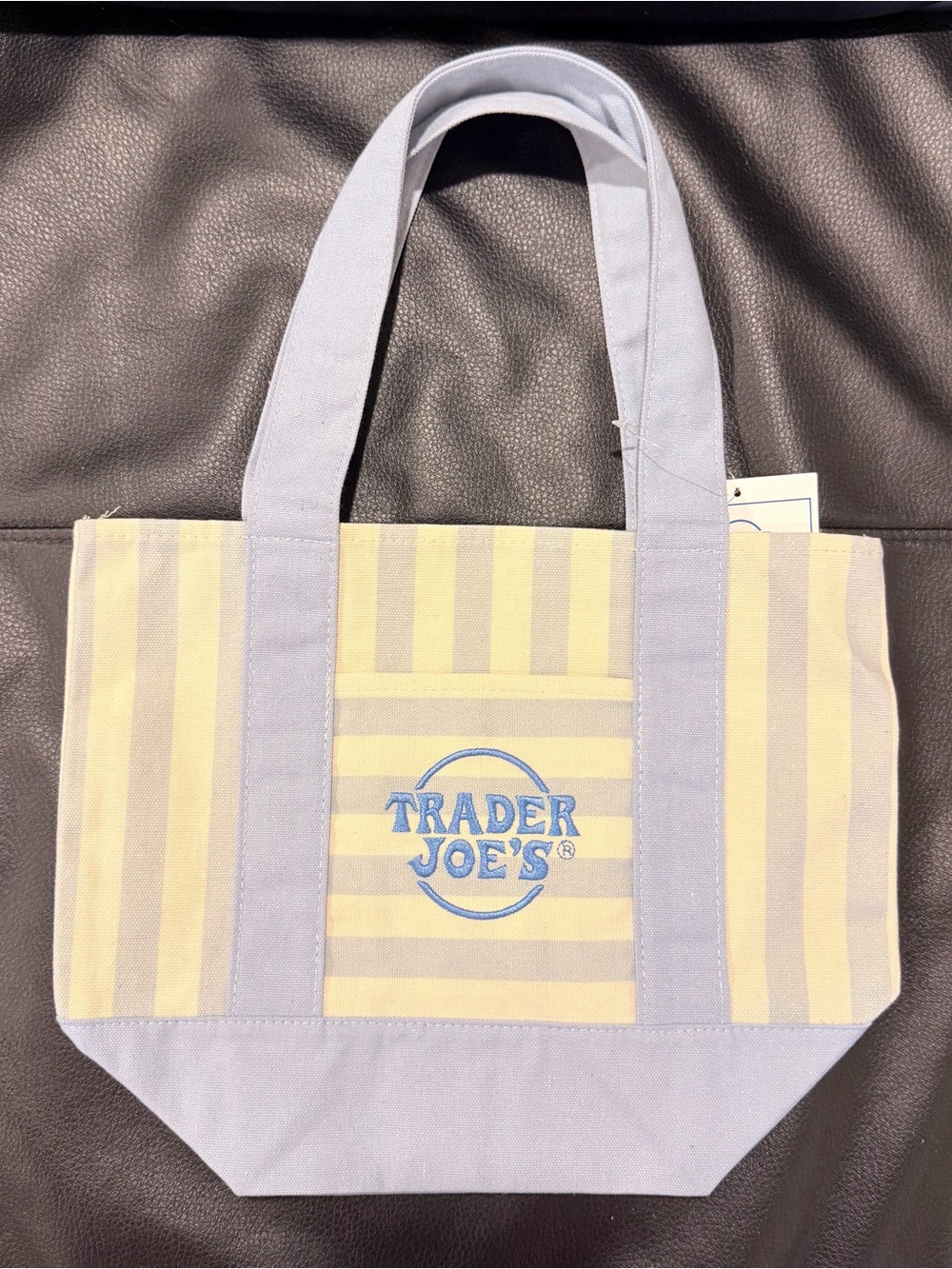 Trader Joe's Striped Mini Canvas Tote